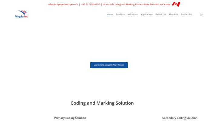 Screenshot of maplejet.com