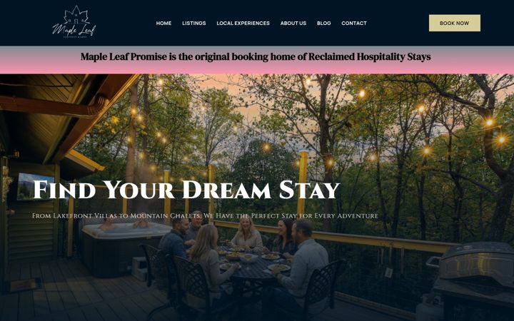 Screenshot of mapleleafpromise.com