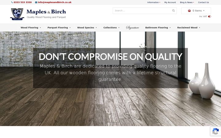 Screenshot of maplesandbirch.co.uk