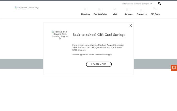 Screenshot of mapleviewcentre.com