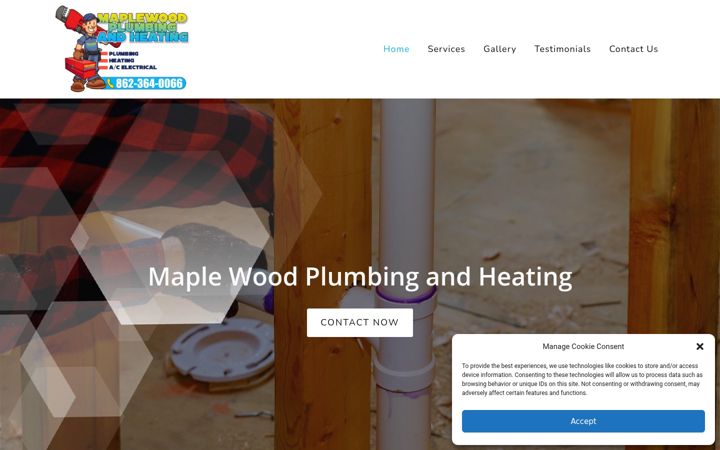 Screenshot of maplewoodplumbingandheating.com