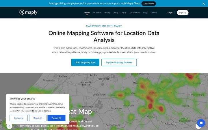 Screenshot of maply.com