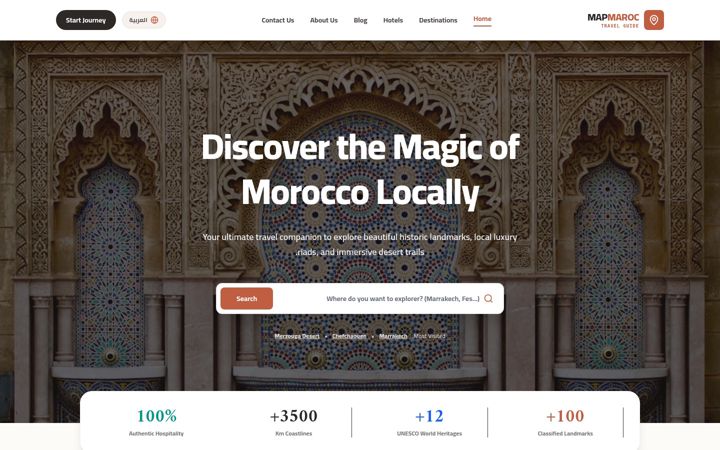 Screenshot of mapmaroc.com