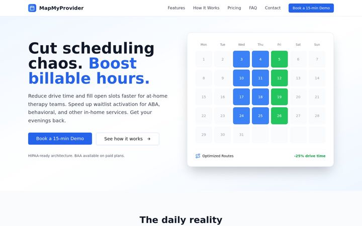 Screenshot of mapmyprovider.com