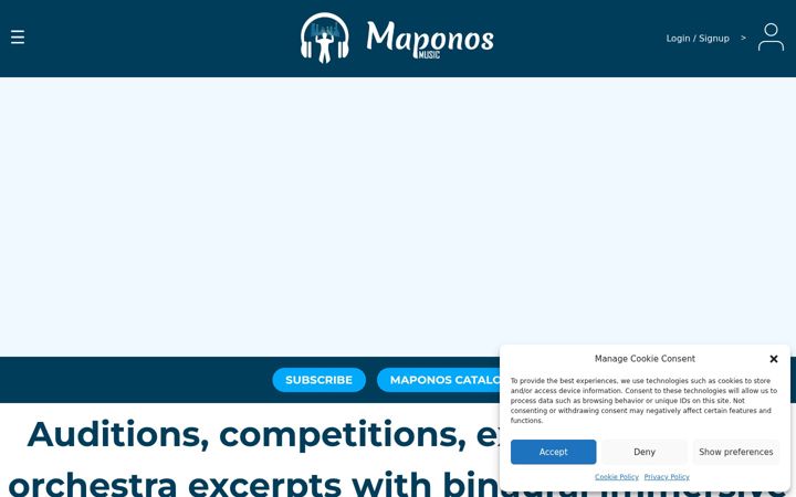 Screenshot of maponosmusic.com
