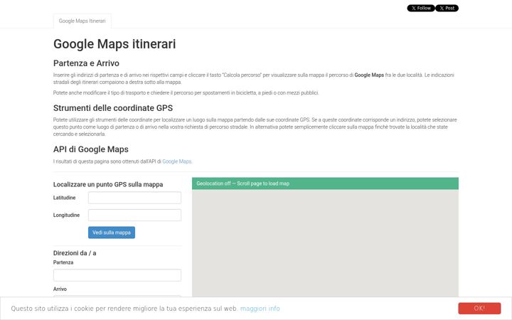 Screenshot of mappa-percorso.com