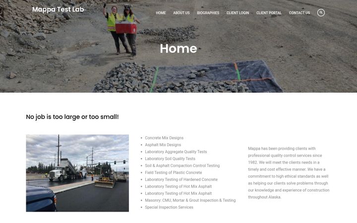 Screenshot of mappatestlab.com