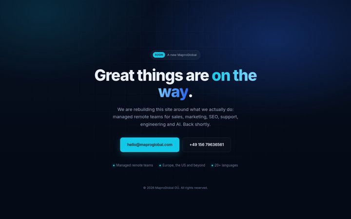 Screenshot of maproglobal.com