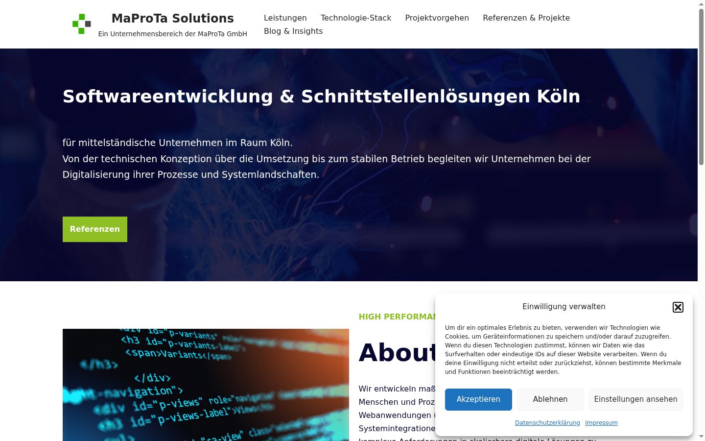 Screenshot tal-banner tal-kunsens muri qabel kwalunkwe interazzjoni