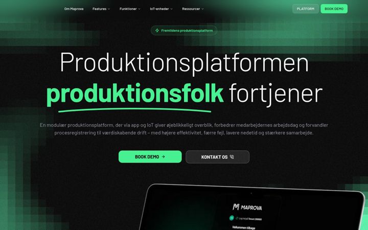 Screenshot of maprova.dk