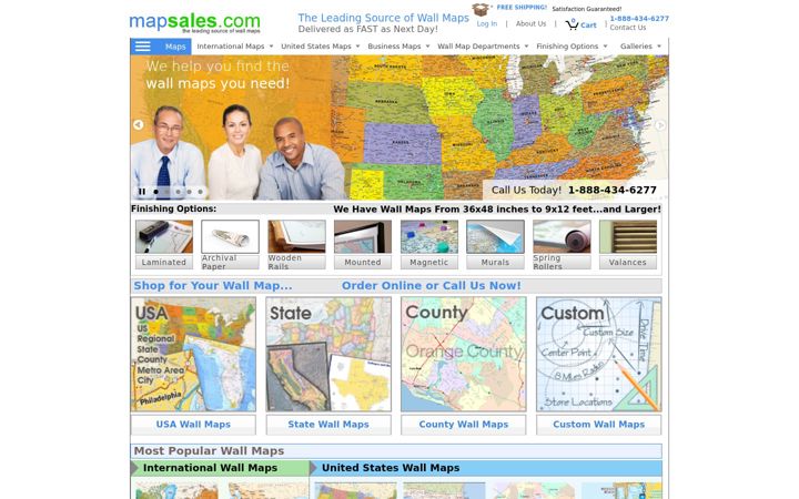 Skärmbild av mapsales.com