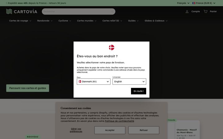 Screenshot of mapscompany.eu