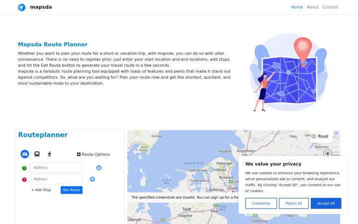Screenshot of mapsda.com