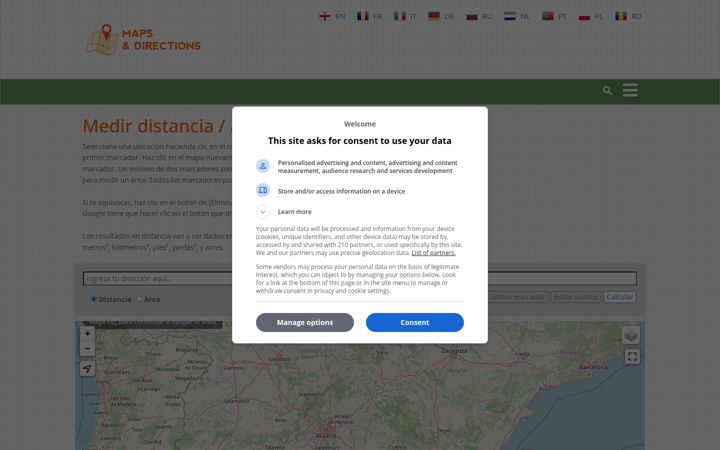 Screenshot of mapsdirections.info