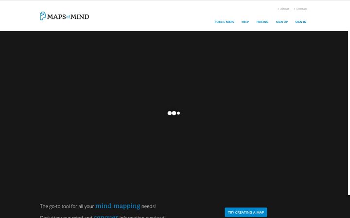 Screenshot of mapsofmind.com