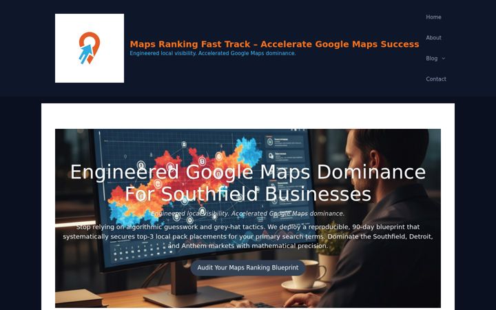 Screenshot of mapsrankingfasttrack.com