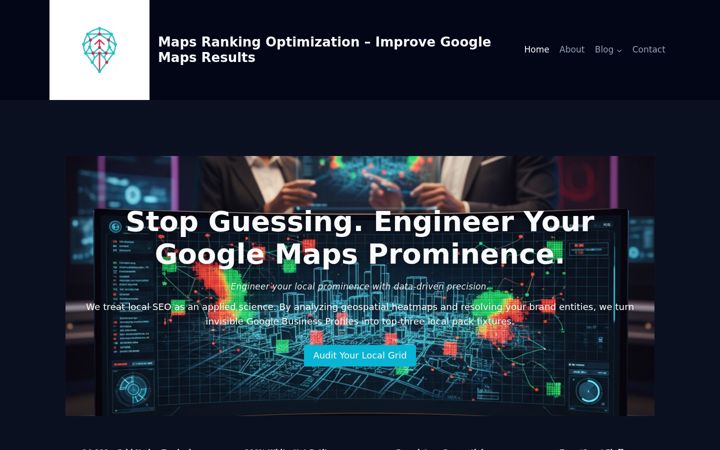 Screenshot of mapsrankingoptimization.com