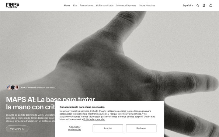 Screenshot of mapstherapy.com