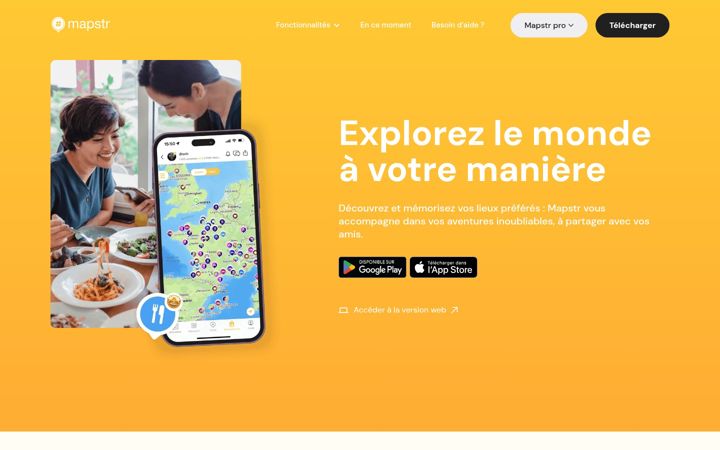 Screenshot of mapstr.com