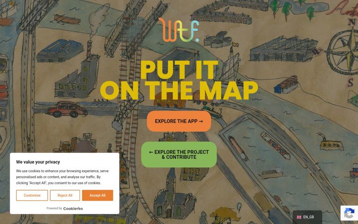 Screenshot of mapthefun.eu