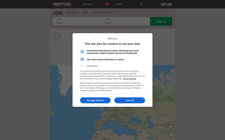 Posnetek zaslona maptons.com