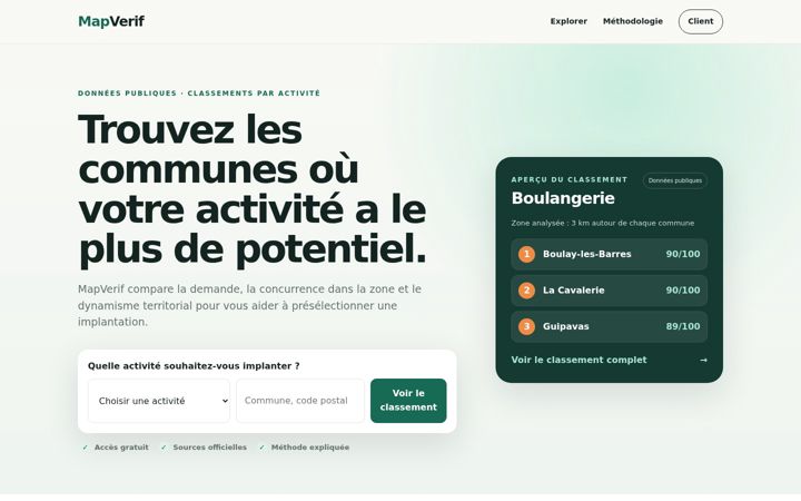 Screenshot of mapverif.com