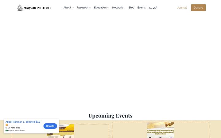 Screenshot of maqasid.org