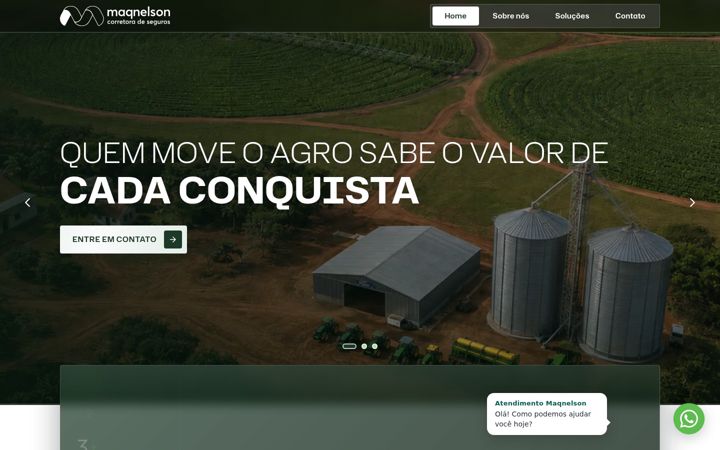Screenshot of maqnelsonseguros.com.br