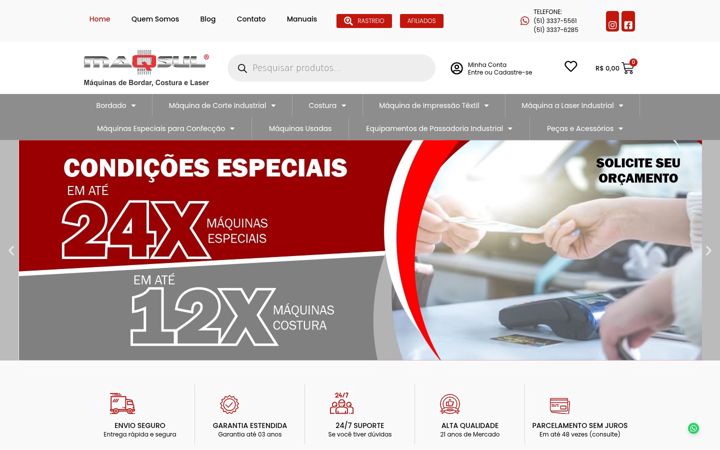 Screenshot of maqsul.com.br
