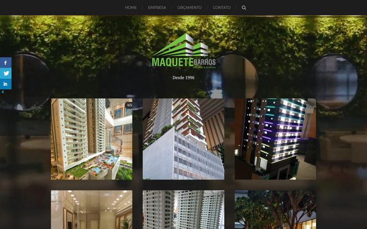Screenshot of maquetebarros.com.br