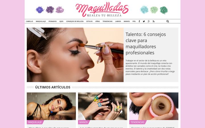 Screenshot of maquilladas.com