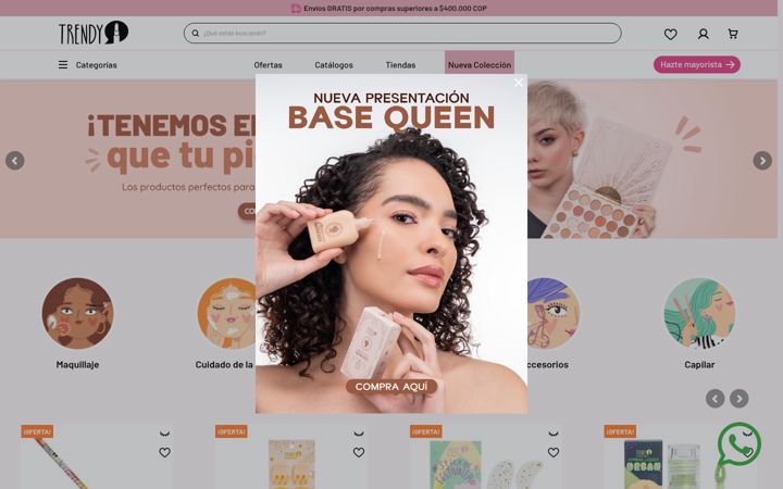 Screenshot of maquillajetrendyshop.com