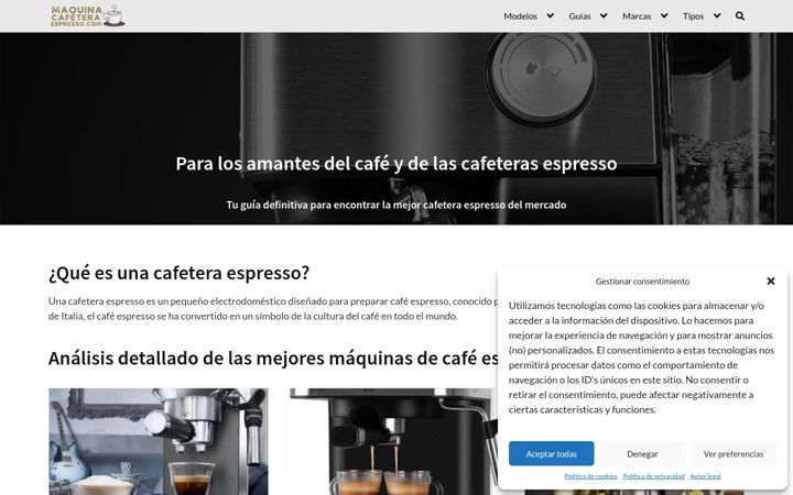 Screenshot of maquinacafeteraespresso.com