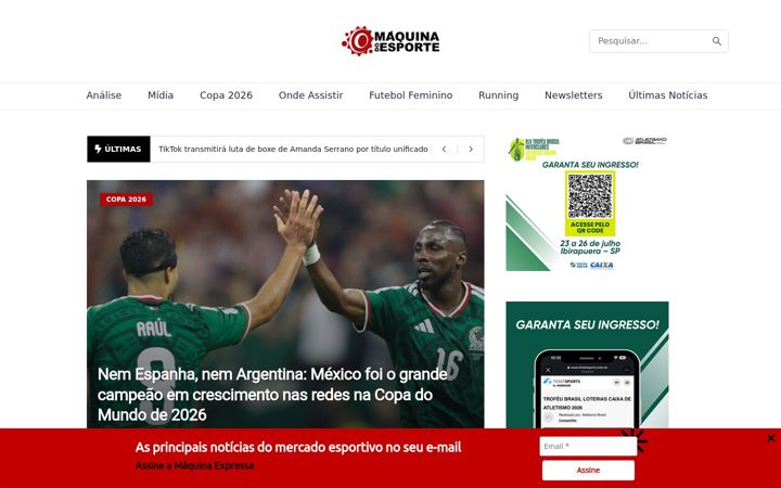 Екранна снимка на maquinadoesporte.com.br