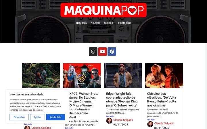 Screenshot of maquinapop.com.br