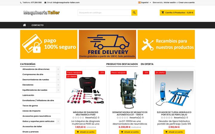 Screenshot of maquinaria-taller.com