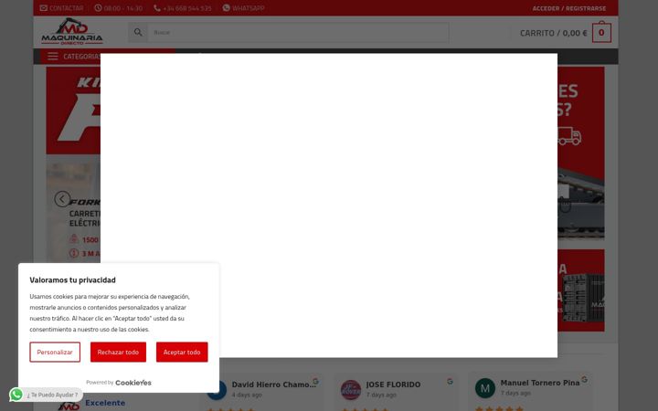 Screenshot of maquinariadirecto.com