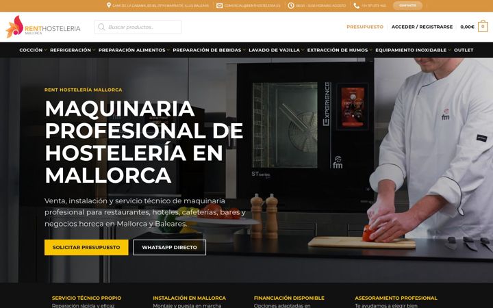 Screenshot of maquinariahosteleriabalear.com