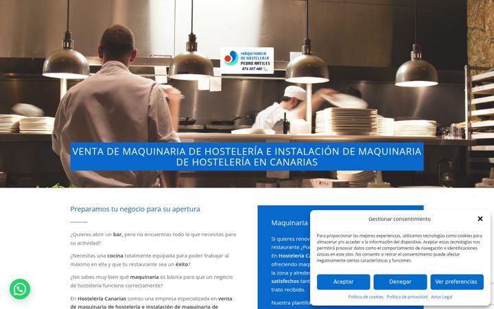 Screenshot of maquinariahosteleriacanarias.com