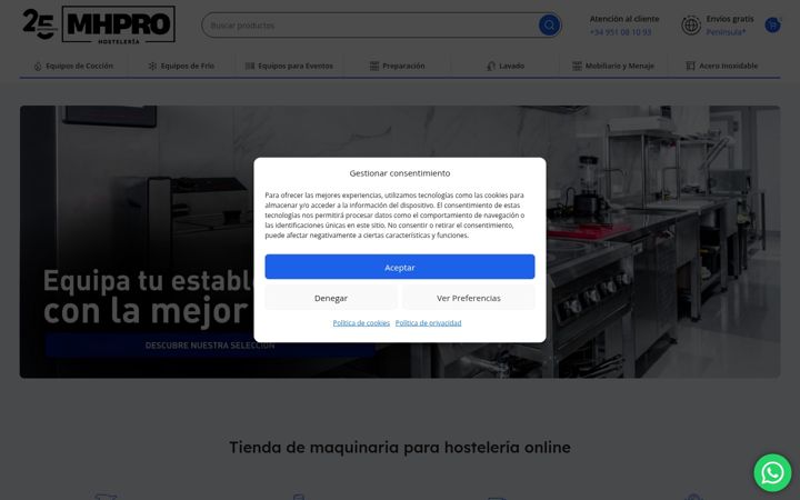 Screenshot of maquinariahosteleriatienda.es