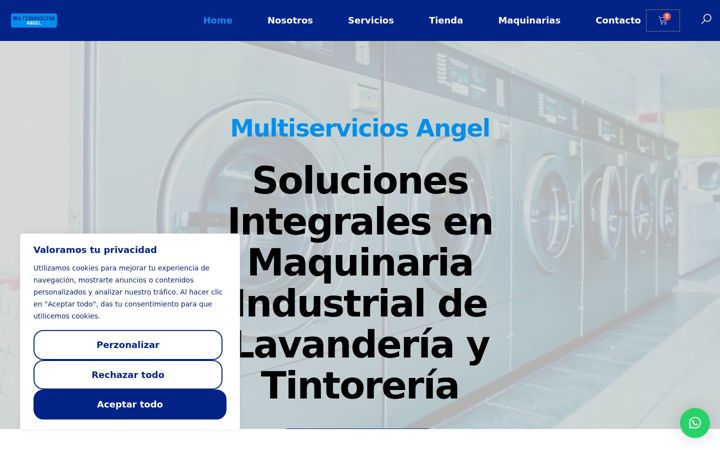 Screenshot of maquinarialavanderiaytintoreriaangel.com