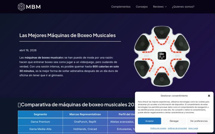 Screenshot of maquinasdeboxeomusicales.com
