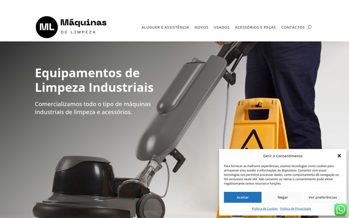 Screenshot of maquinasdelimpeza.pt