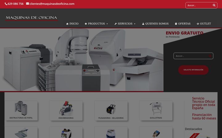 Screenshot of maquinasdeoficina.com