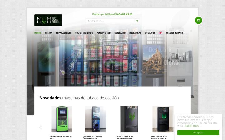 Screenshot of maquinasdetabaco.com