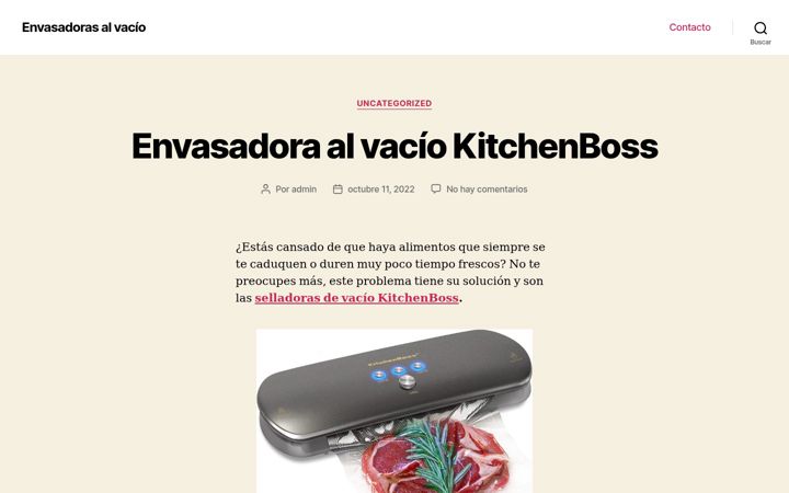 Screenshot of maquinasenvasadorasalvacio.com