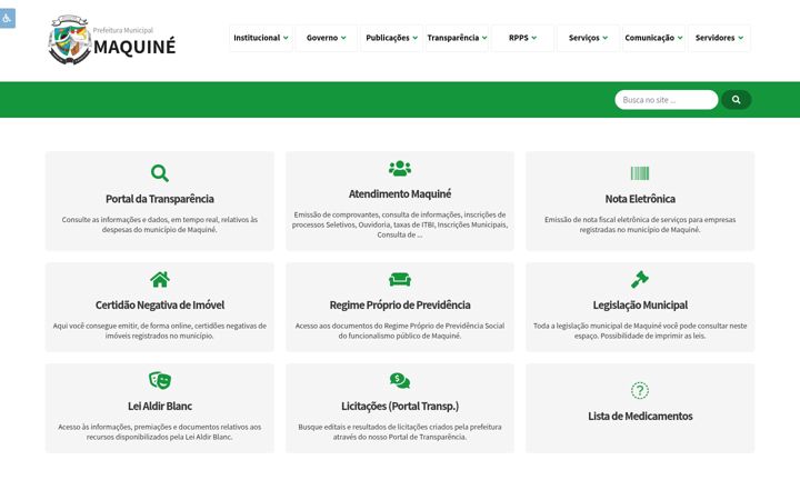 Screenshot of maquine.rs.gov.br