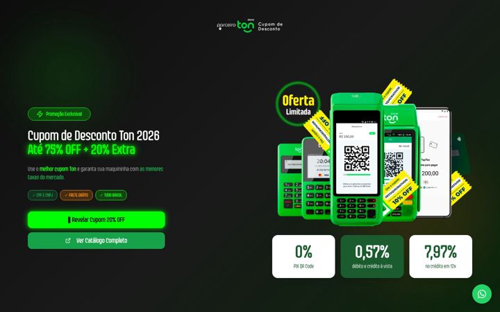 Screenshot of maquininhaton.com.br