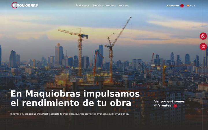 Snímek obrazovky maquiobras.com