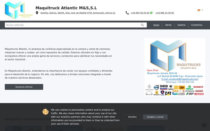 Screenshot of maquitrucks.com